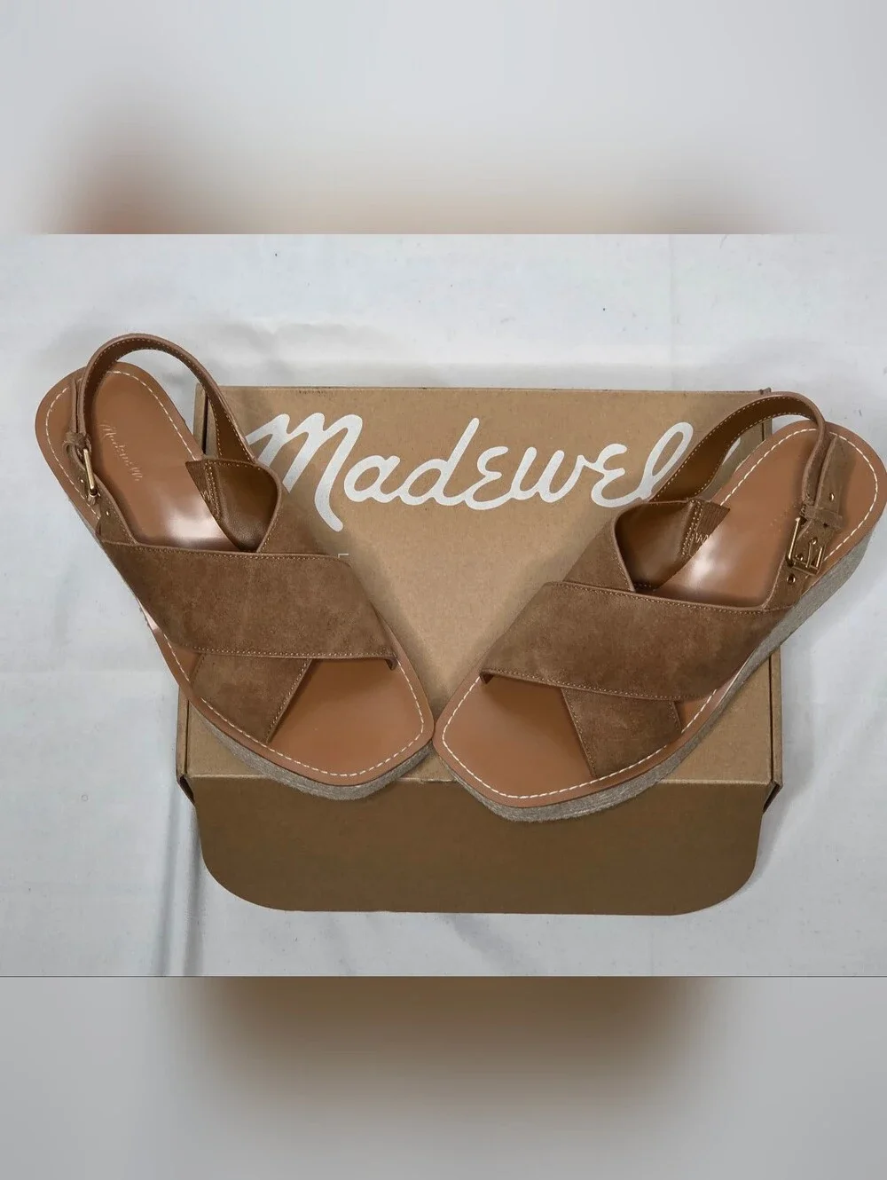 Madewell Amee Suede Wedge Sandals – Size 10, 10.5